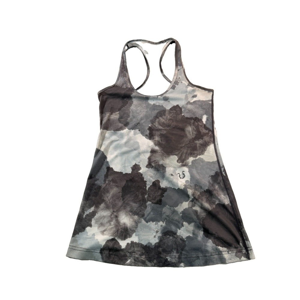 Lululemon Cool Racerback Tank Womens Small Petal Camo Black Gray Yoga